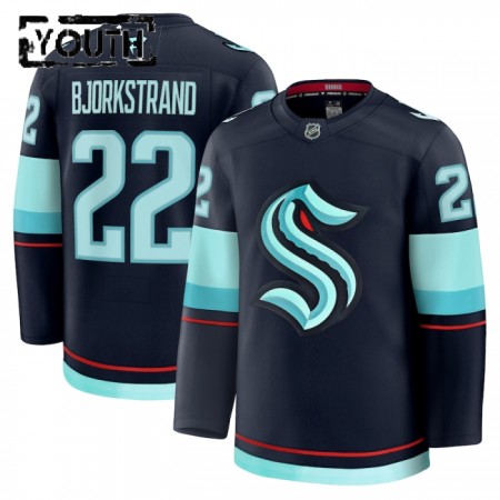 Børn NHL Seattle Kraken Trøje 2024-25 Fanatics Premium Oliver Bjorkstrand Navy Hjemme